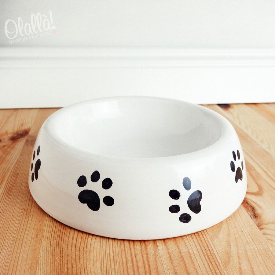 Ciotola Personalizzata Cane Ceramica Impronte2