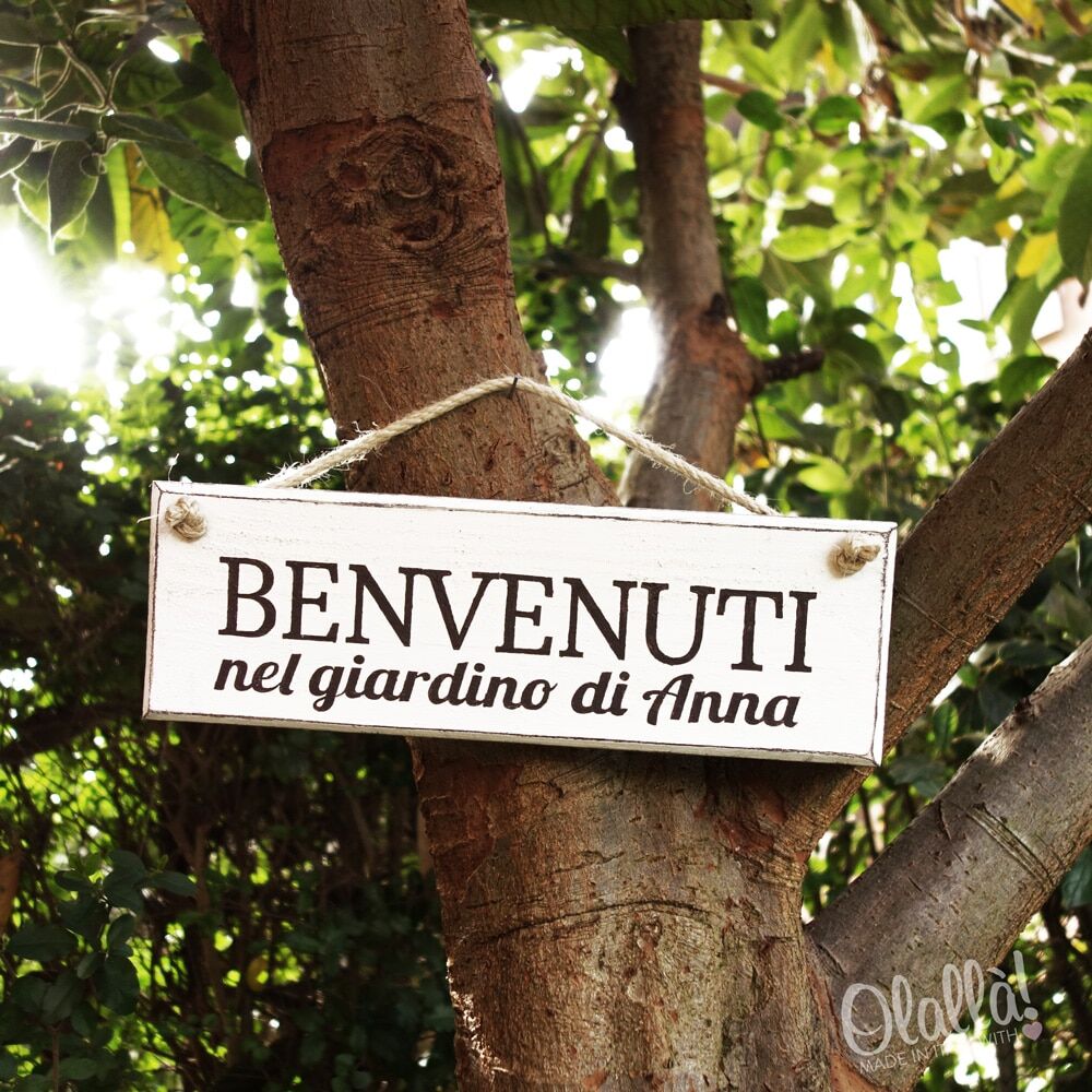 Targhetta in Legno Vintage Personalizzata