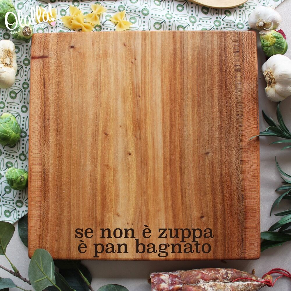 Tagliere Personalizzabile con Proverbi sulla Cucina - Idea Regalo Casa Nuova