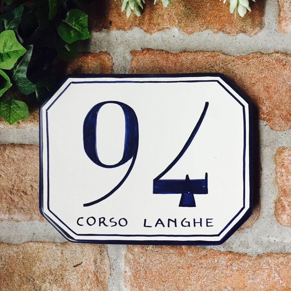 numero-civico-ottagonale-blu