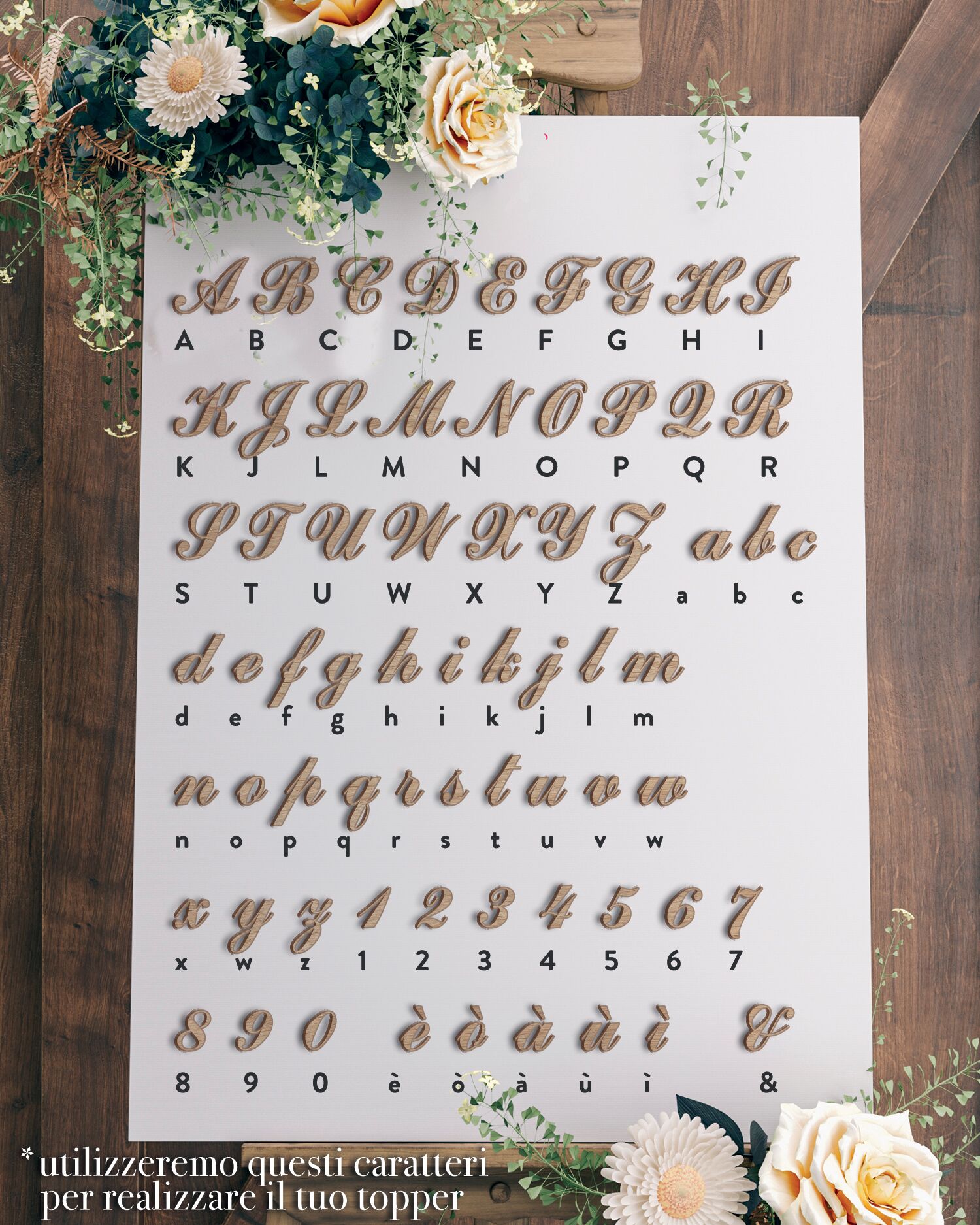 Caratteri Cake Toppers Legenda CommercialScript