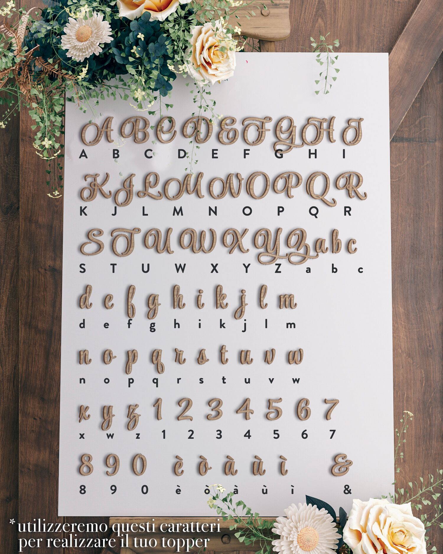 Caratteri Cake Toppers Legenda Style