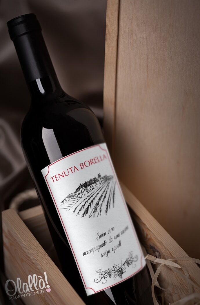 Bottiglia Vino Etichetta Personalizzata Nome3