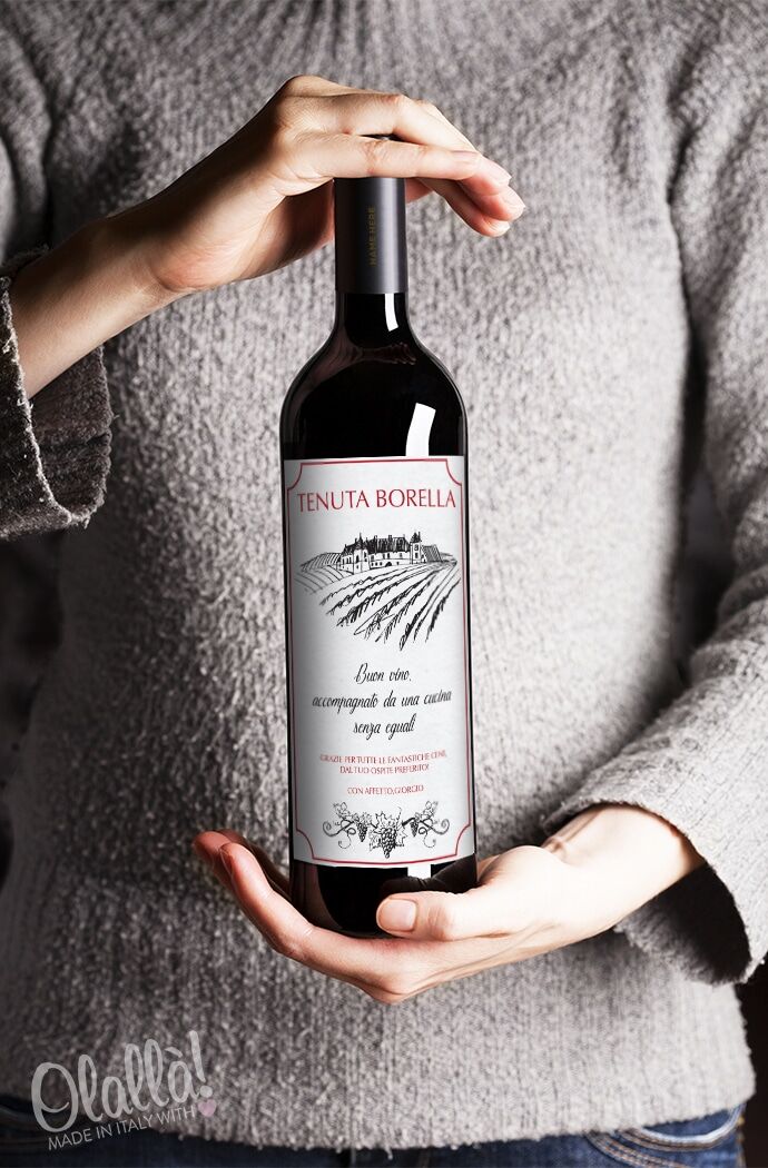 Bottiglia Vino Etichetta Personalizzata Nome4