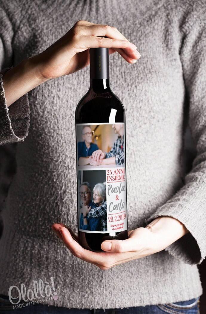 Bottiglia Vino Personalizzata Anniversario Regalo4