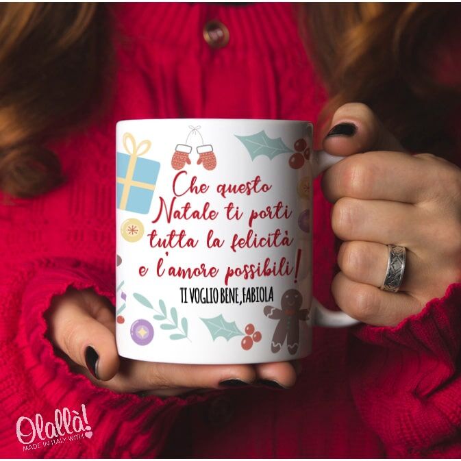 Tazza Natalizia Personalizzata Motivi Colorati2