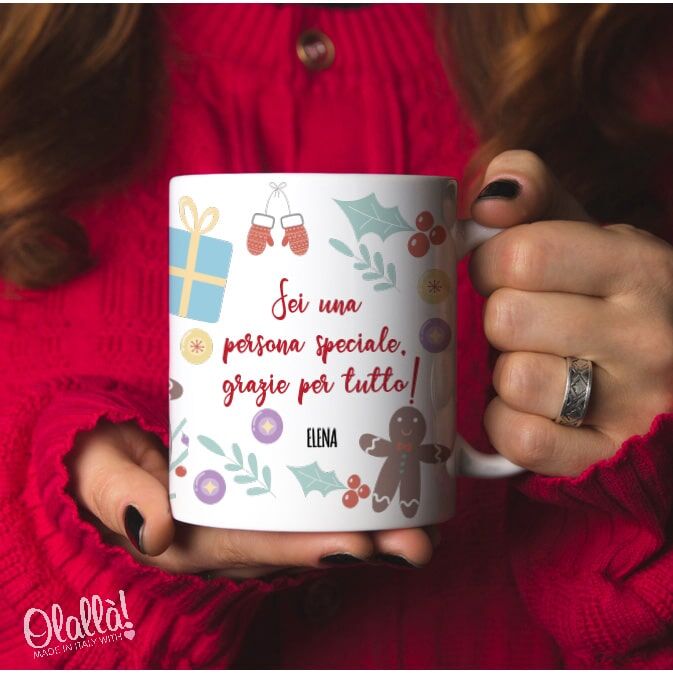 Tazza Natalizia Personalizzata Motivi Colorati72