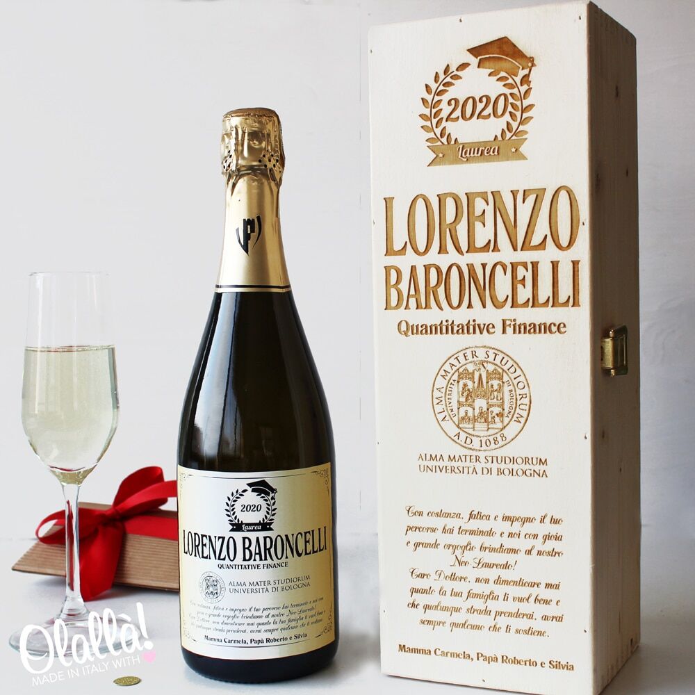 Bottiglia Laurea Cassettina Personalizzata