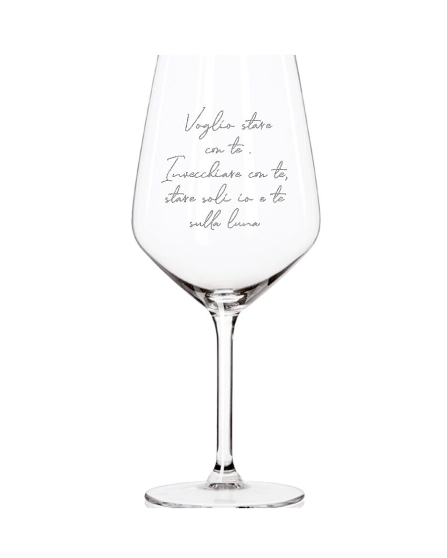 Calice Con Citazione Scrittura Calligrafia Inciso