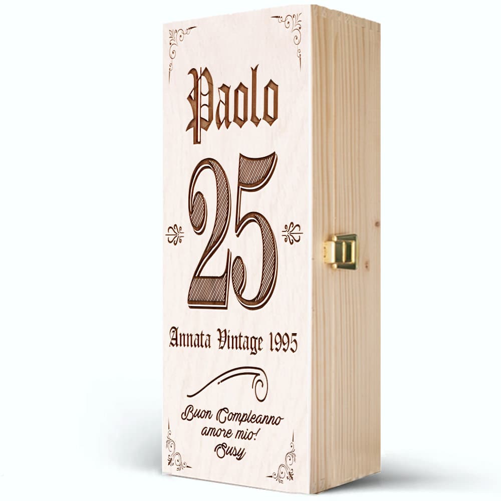 Cassettina Personalizzata Compleanno Vintage Incisa5532