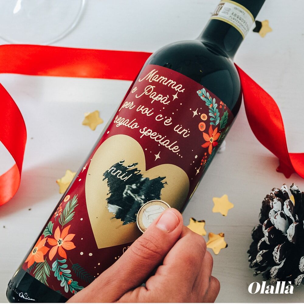 Bottiglia Gratta Vinci Personalizzata Annuncio Gravidanza542