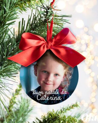 Pallina Natale Foto Regalo Personalizzato
