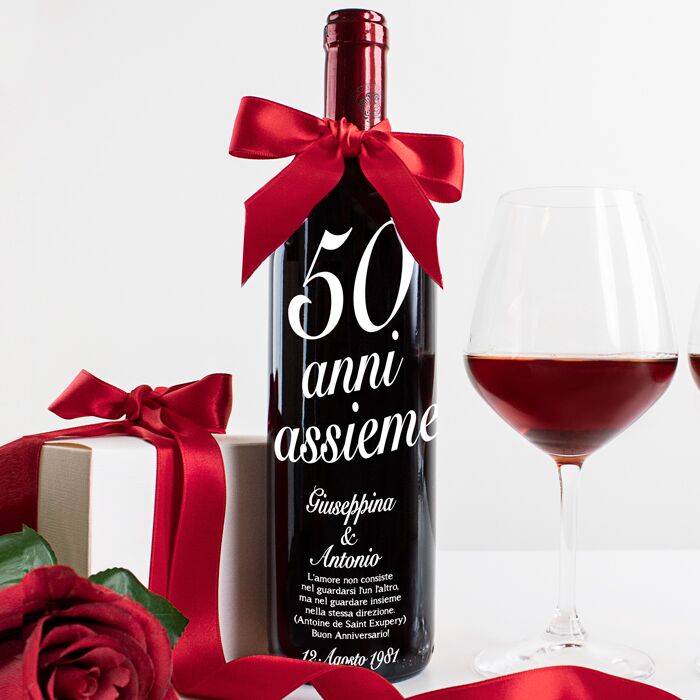 Bottiglia Personalizzata Anniversario 50anni