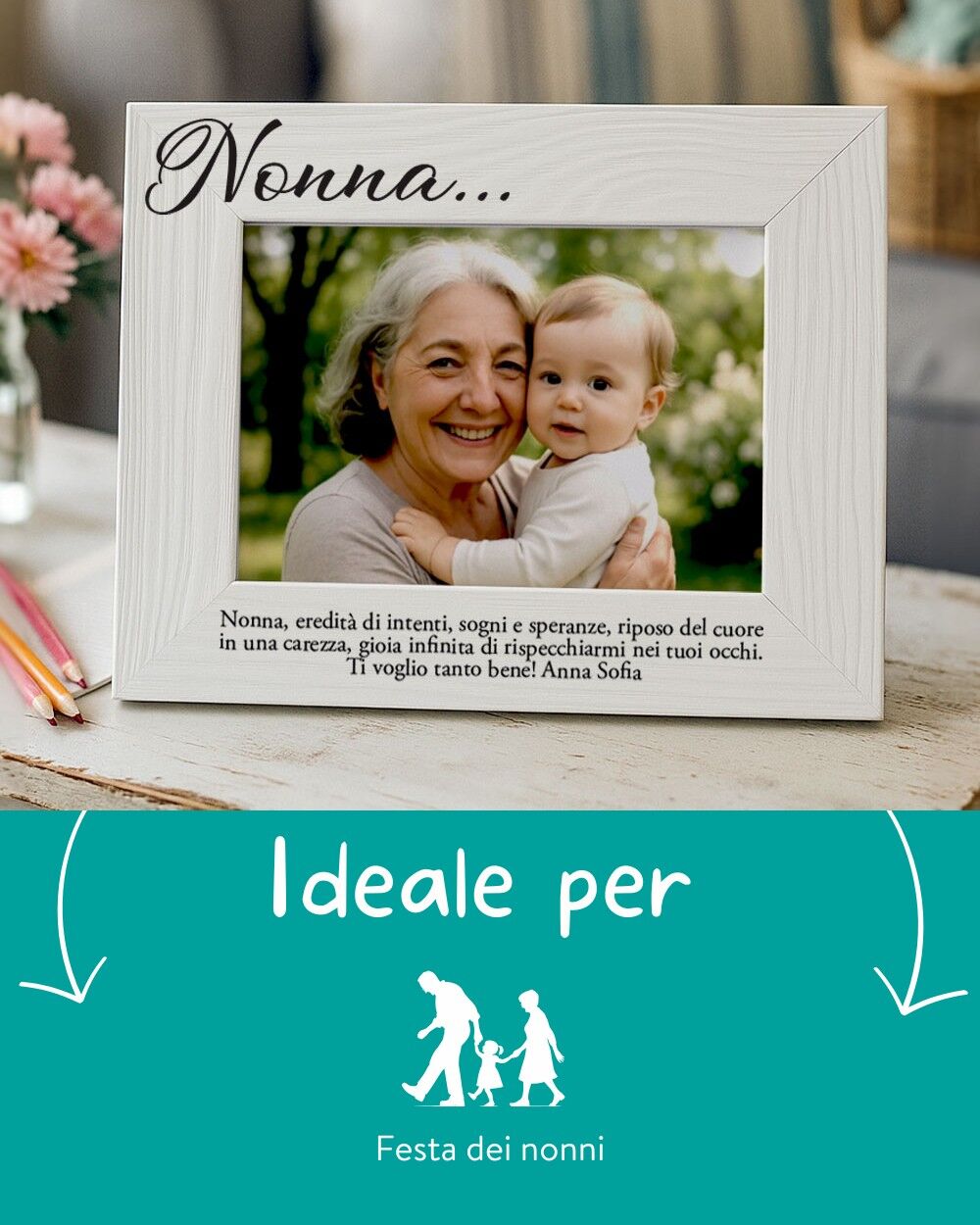 Cornice Personalizzata Nonni Con Dedica Idea Regalo Festa Dei Nonni 1