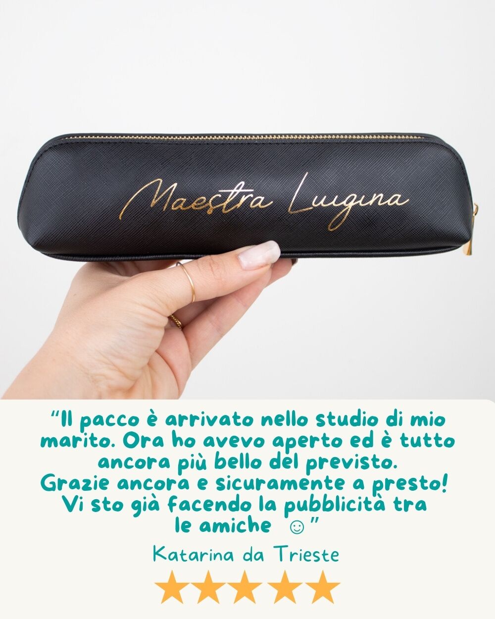 Astuccio Pelle Maestra Personalizzato 3