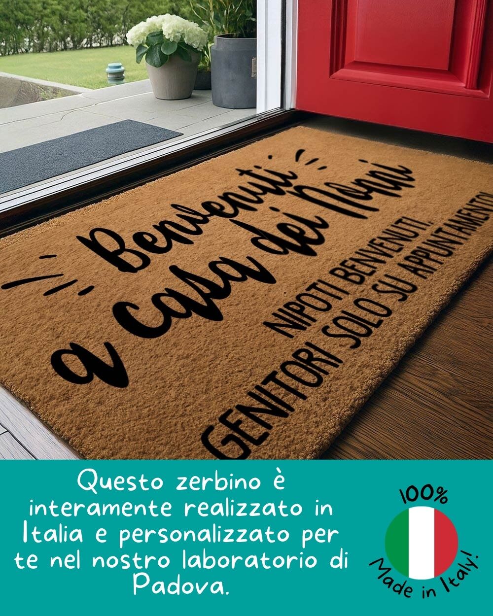 Zerbino Tappeto Personalizzato Benvenuti A Casa Dei Nonni Idea Regalo Festa Nonni 2