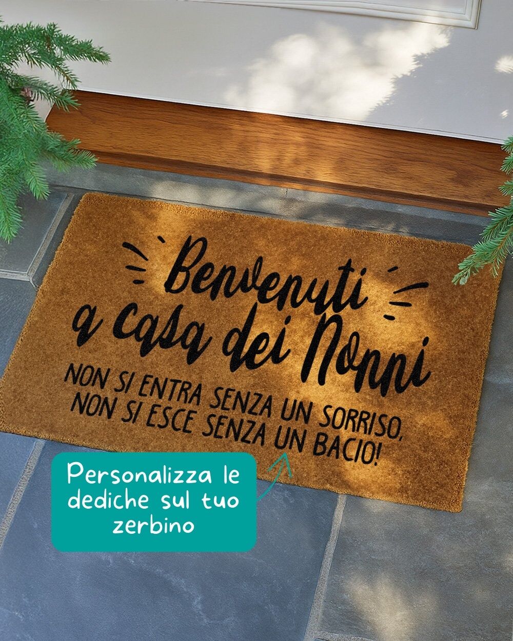 Zerbino Tappeto Personalizzato Benvenuti A Casa Dei Nonni Idea Regalo Festa Nonni 4