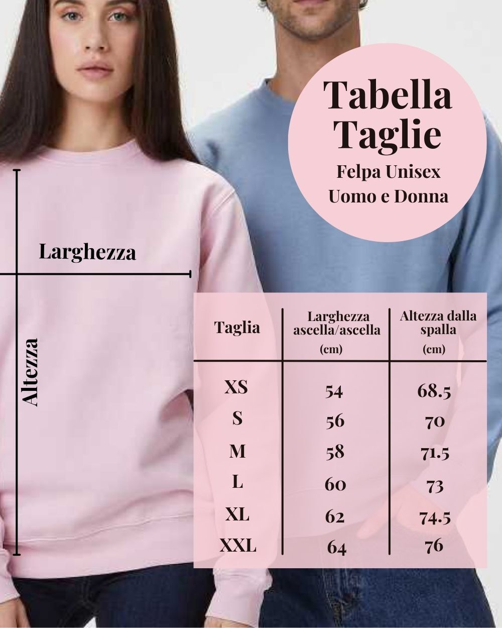 taglie-felpa-unisex