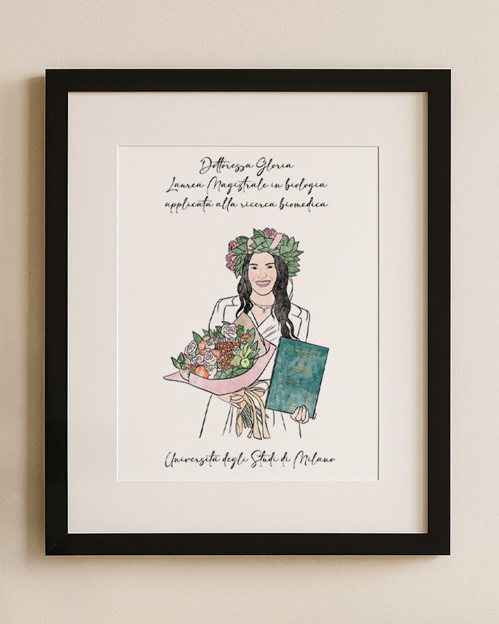 ritratto-illustrazione-laurea-donna-stampa-nera