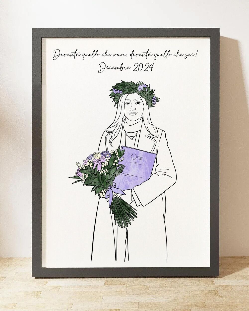 ritratto-illustrazione-laurea-donna-stampa-viol-neraa