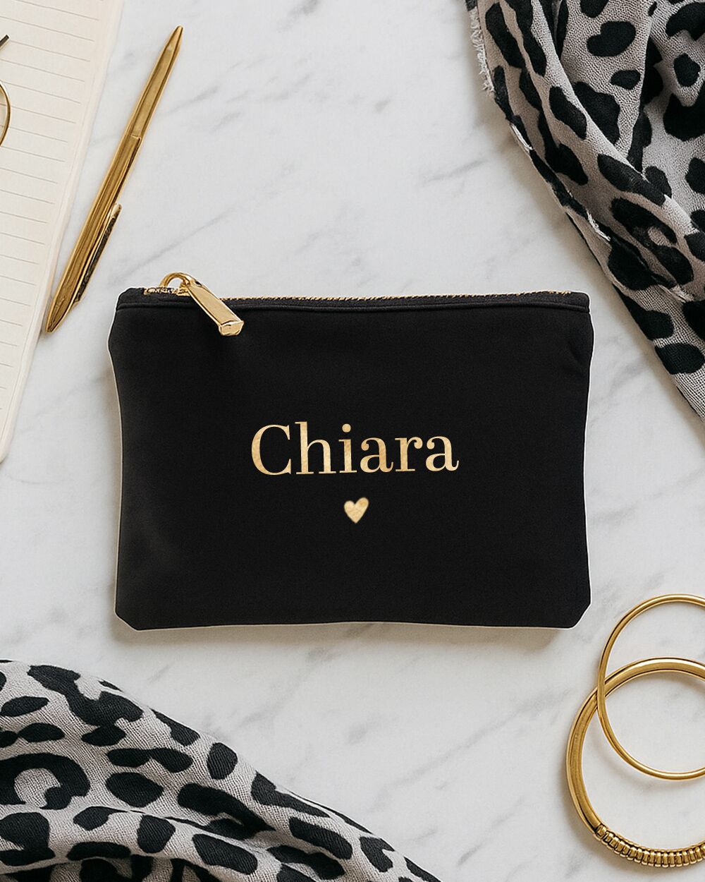 borsellino-velluto-zip-personalizzato-nome-regalo-lei-pensierino-nero