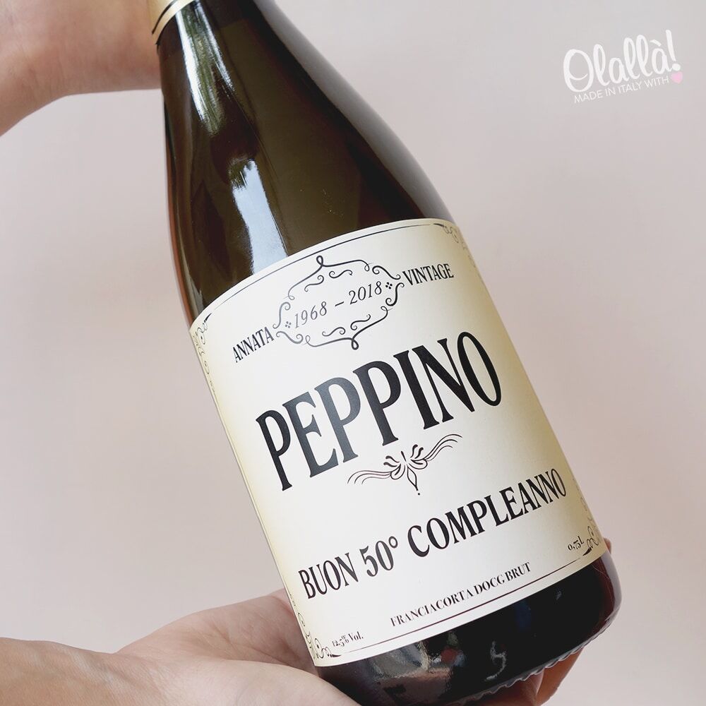 Bottiglia di Vino "Annata Vintage" con Etichetta Personalizzata con Nome, Data, Dedica e Firma - Idea Regalo per Compleanno - immagine 3