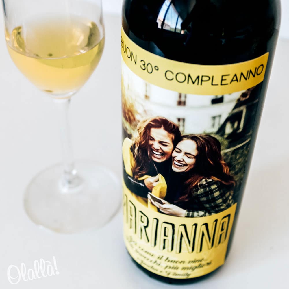 Bottiglia Personalizzata per Amica con Foto - Idea Regalo Compleanno - immagine 2