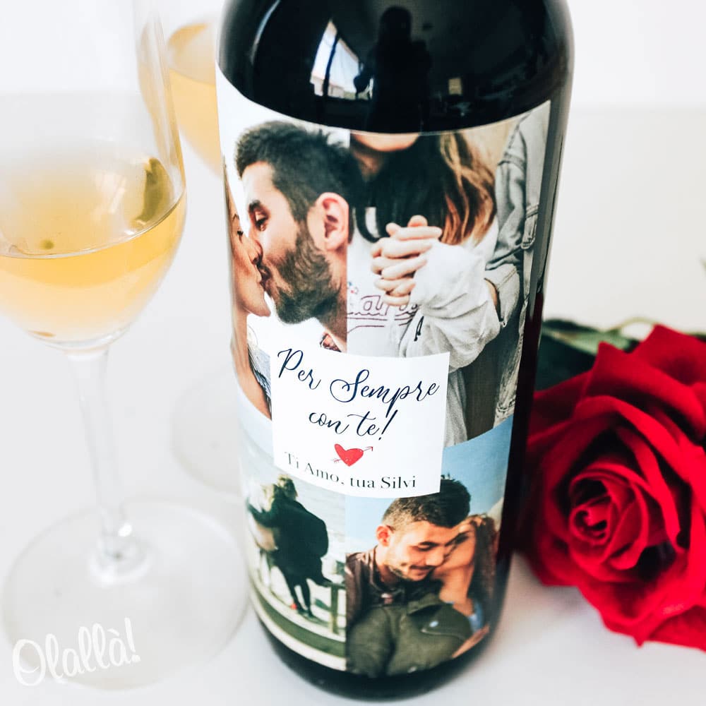 Bottiglia Personalizzata "Per Sempre con Te" con Foto - Idea Regalo per Anniversario - immagine 3