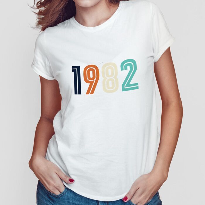 T Shirt Donna Personalizzata con Anno di Nascita Idea Regalo Compleanno