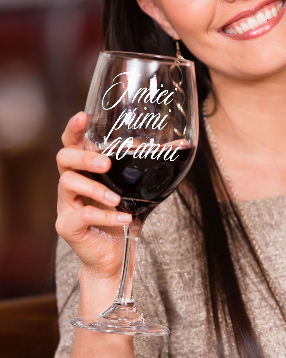 Calice Personalizzato con Frase e Anni - Idea Regalo Compleanno - immagine 2