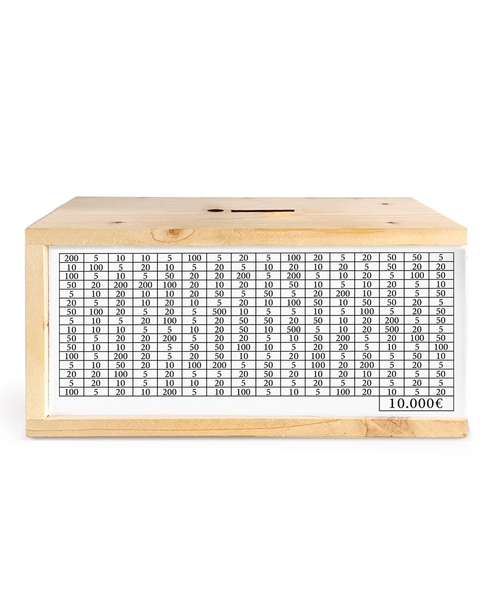 Salvadanaio in Legno con Contatore, Conta Soldi, Risparmia fino a 10mila Euro - Idea Regalo per Compleanno, Regalo Divertente - immagine 4