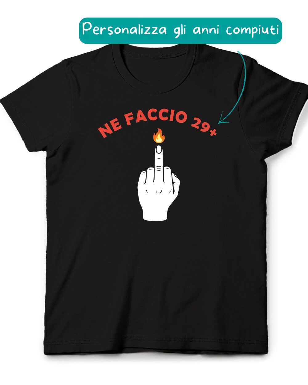 t-shirt-dito-medio-scritta-rossa-personalizzazione-donna