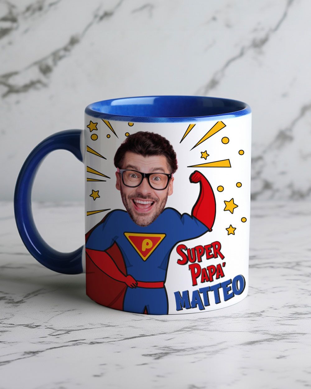 TAZZA PAPA SUPEREROE PERSONALIZZATA