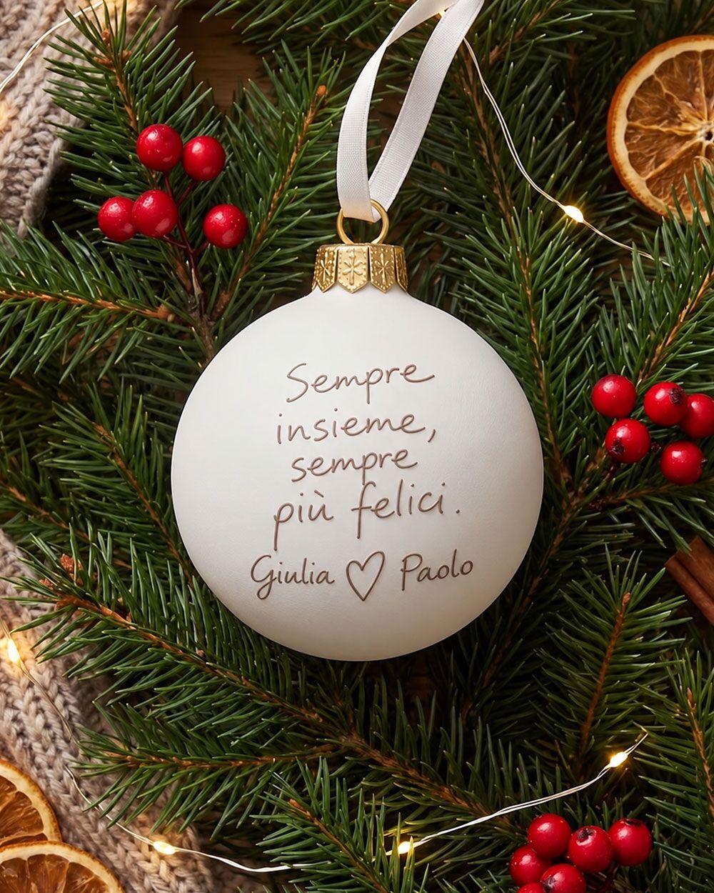 Pallina di Natale in Ceramica Personalizzata con la Dedica Scritta a Mano dai Bambini – Idea Regalo di Natale per la Maestra - immagine 5
