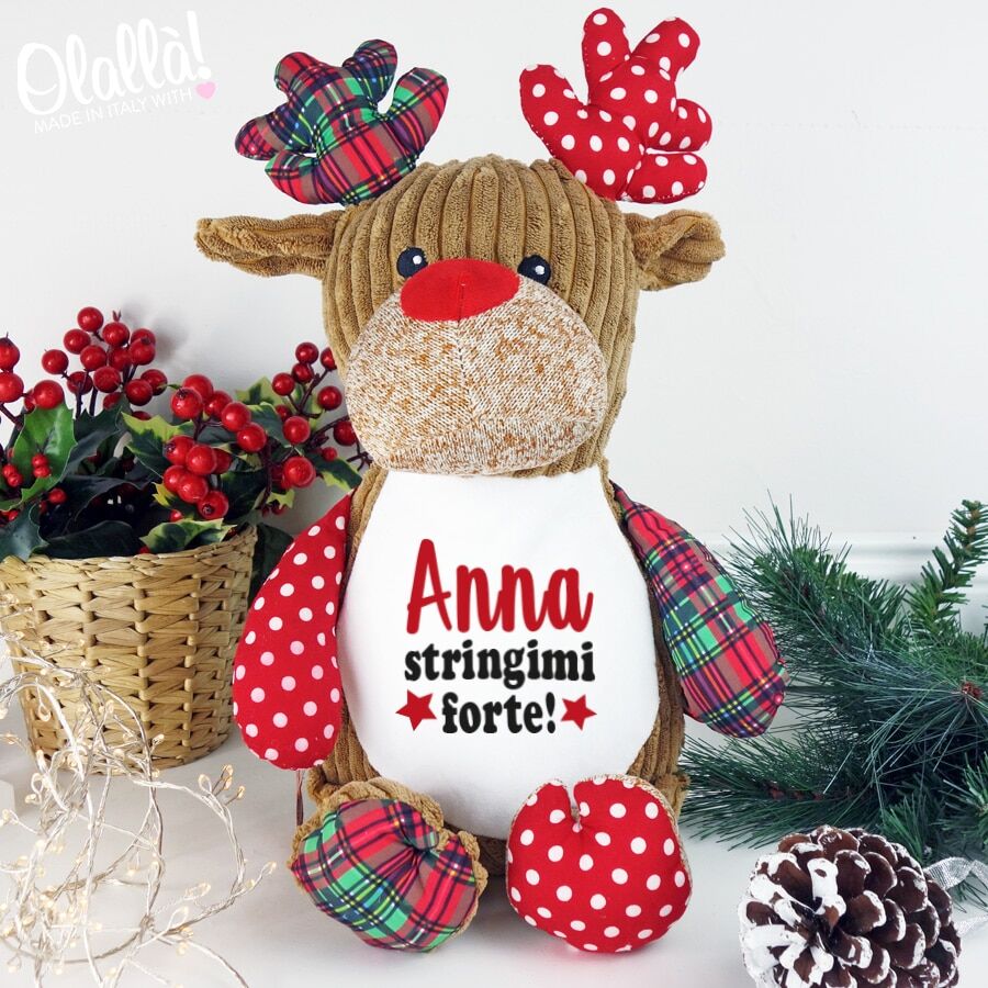 Renna Pupazzo Natalizio Personalizzato Natale