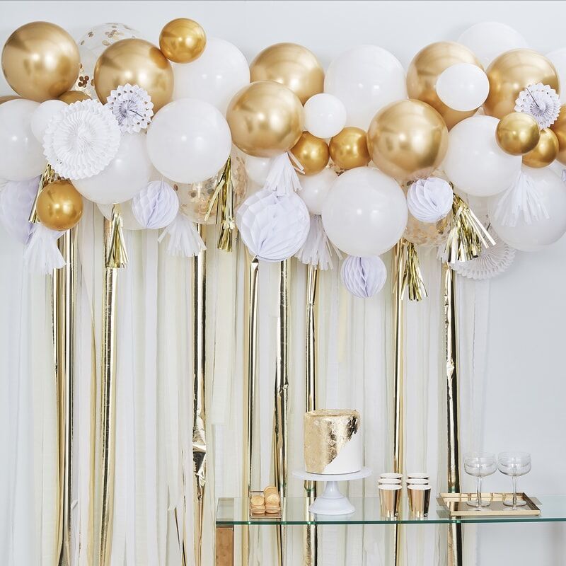 Palloncini Bianchi Oro Arco 1