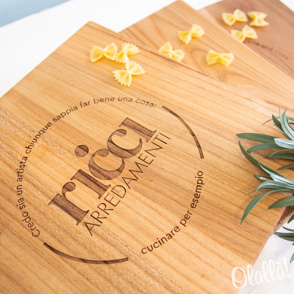 Tagliere Personalizzato con Logo Aziendale - Idea Regalo Aziendale Business Gadget Personalizzato Anche Piccole Tirature - immagine 2