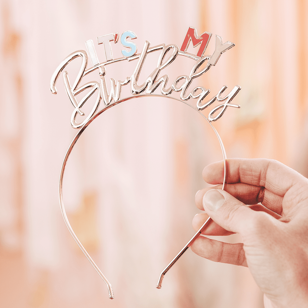 Cerchietto It's My Birthday Accessorio Festa di Compleanno per Donna