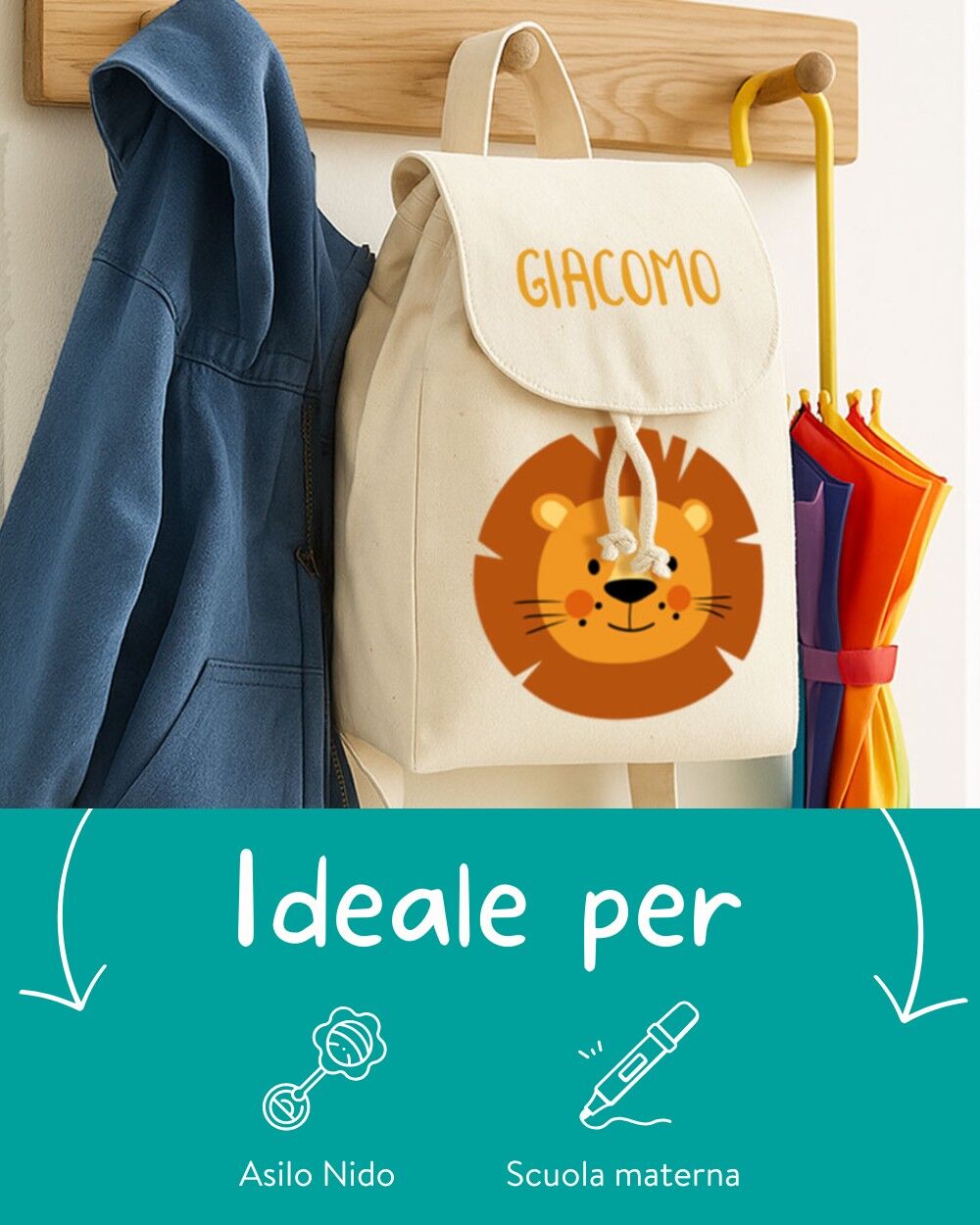 zainetto-leone-personalizzato-scuola-asilo