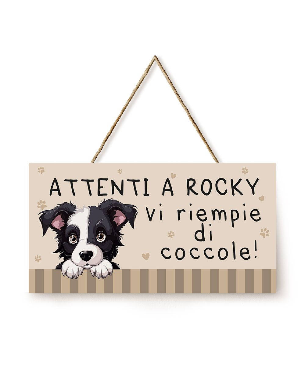 Targhetta Casa Cane Regalo Personalizzabile 04