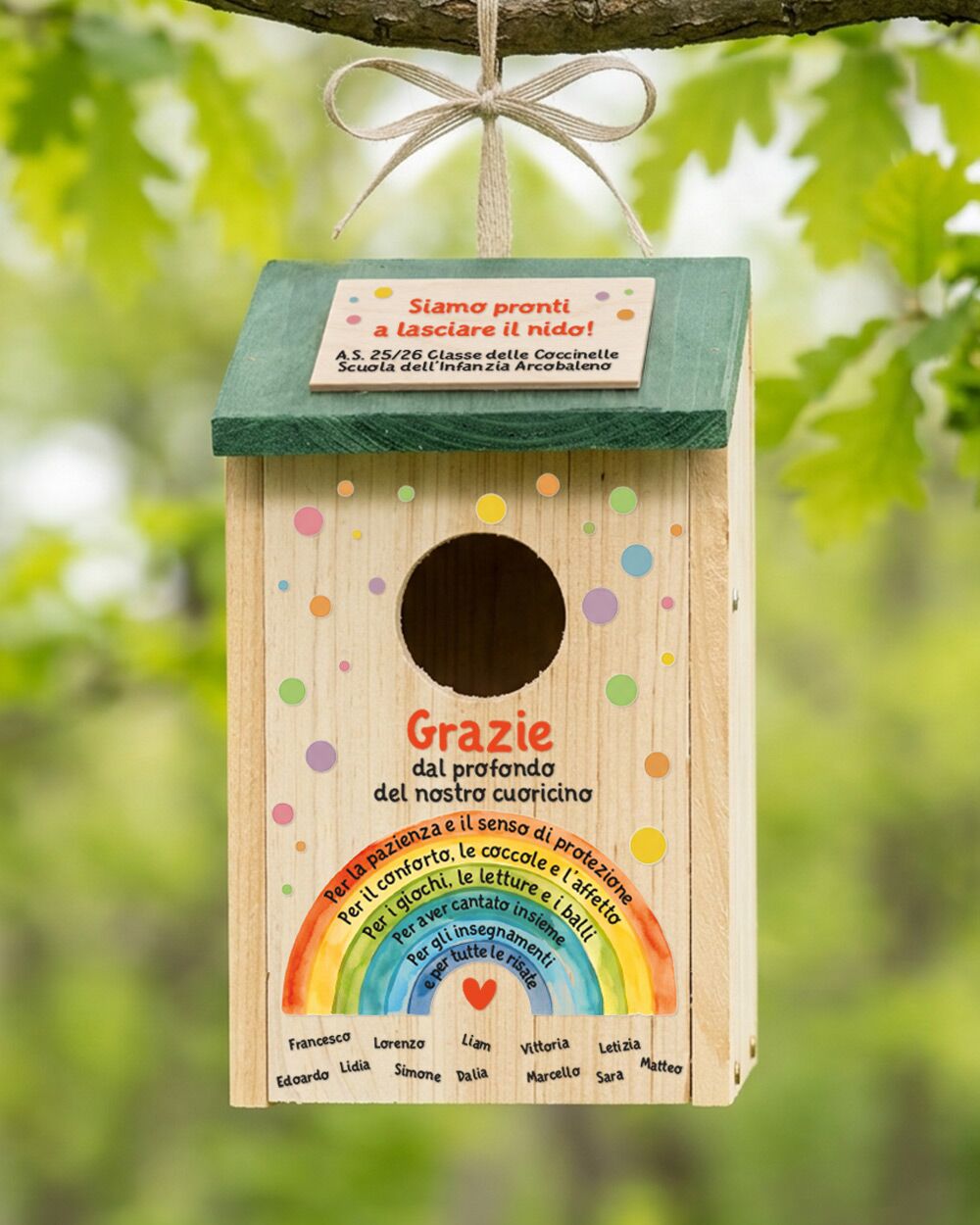 casetta-uccelli-regalo-personalizzato-maestra-scuola-dedica-arcobaleno