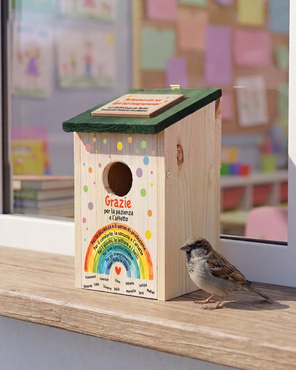 casetta-uccelli-regalo-personalizzato-maestra-scuola-dedica-arcobaleno02