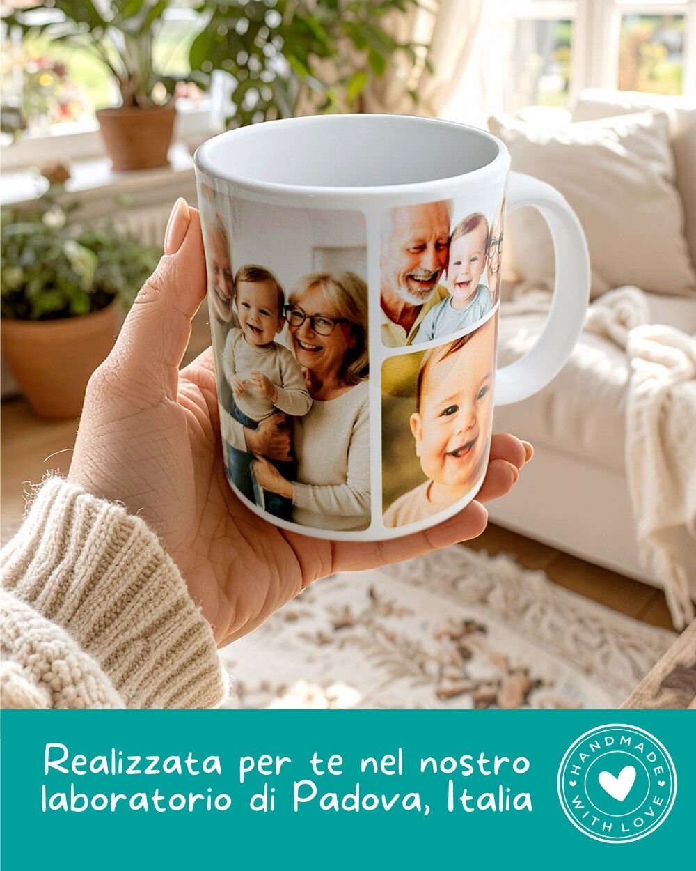 Tazza Personalizzata Collage Foto Festa Dei Nonni 3