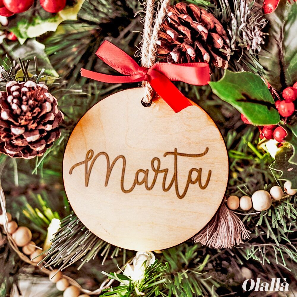 Decorazione da Appendere all'Albero Personalizzata con Nome - Idea Regalo Natale