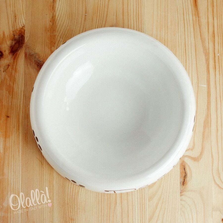 Ciotola Personalizzata Cane Ceramica Impronte3