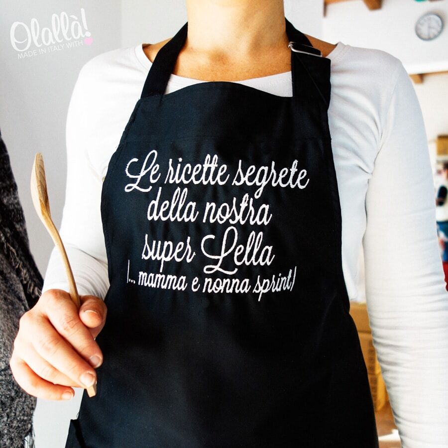 Grembiule Personalizzato Ricamato Regalo Mamma