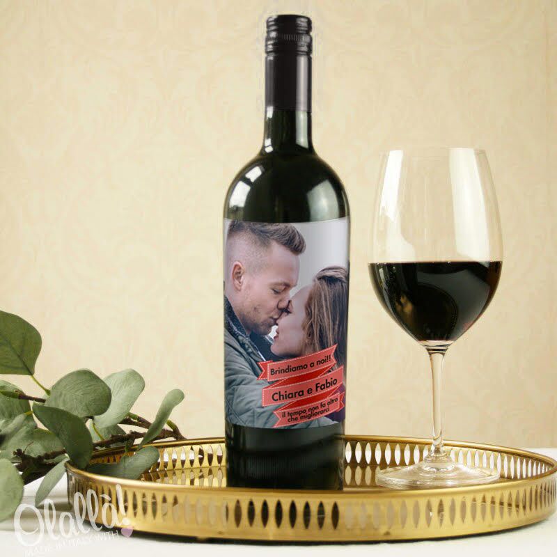 Bottiglia Vino Personalizzata Foto S Valentino
