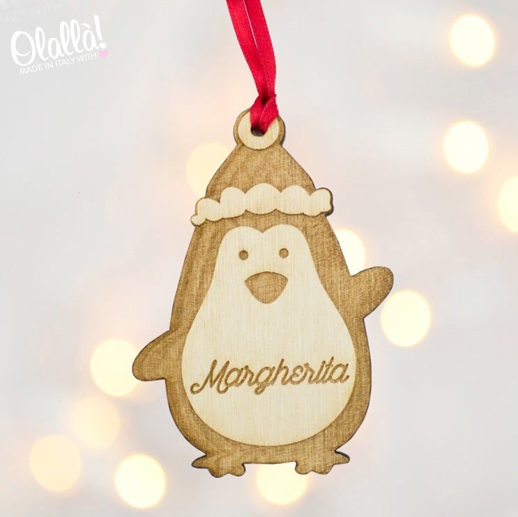 Decorazione Natalizia Personalizzata Pinguino