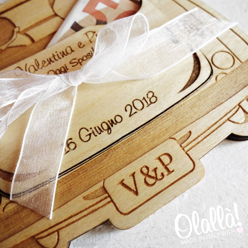 Macchinina Portasoldi Personalizzata Legno Regalo Matrimonio4