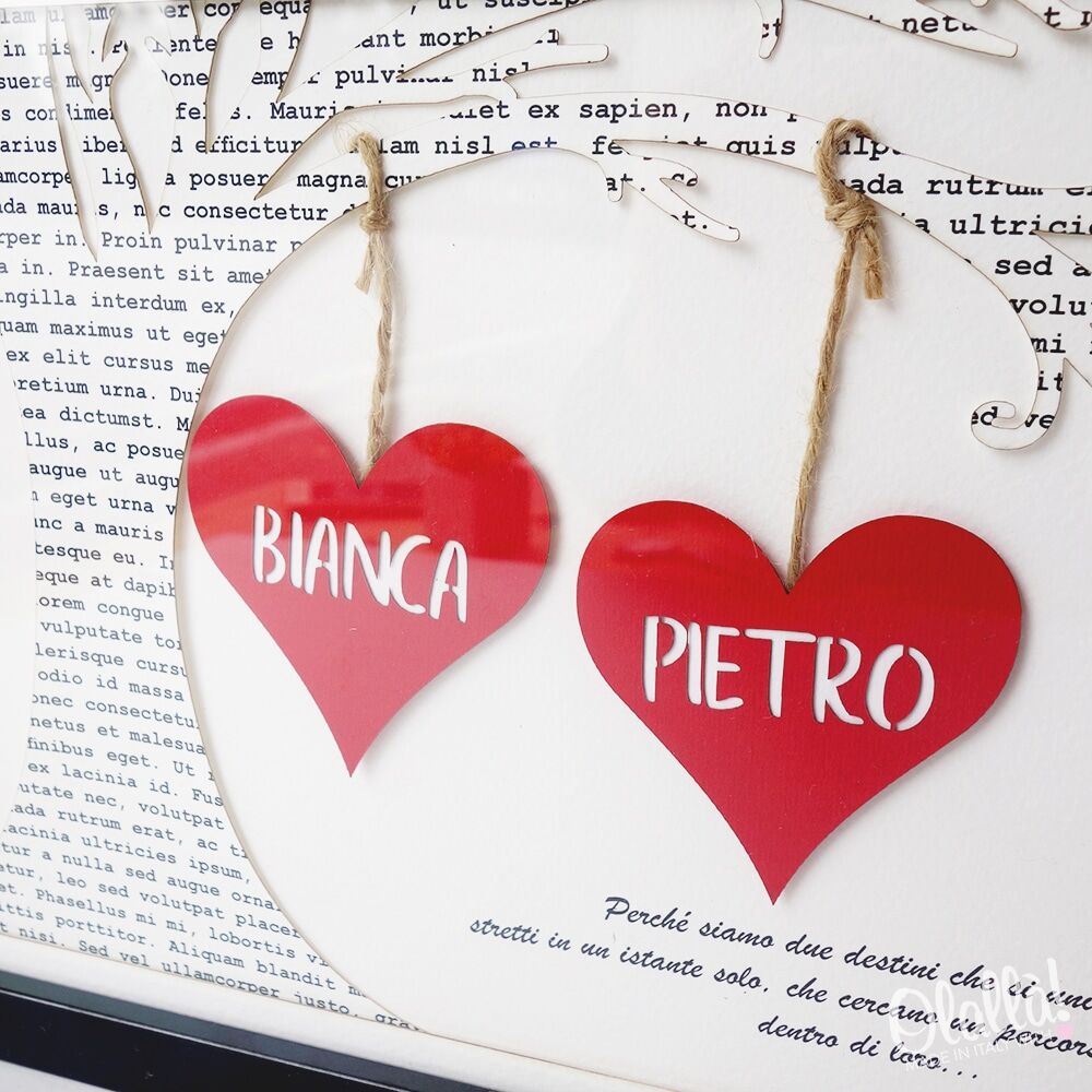quadro-cuori-carta-personalizzato-coppia-regalo